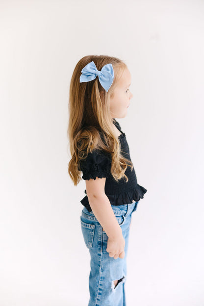 White Solid Small Bow