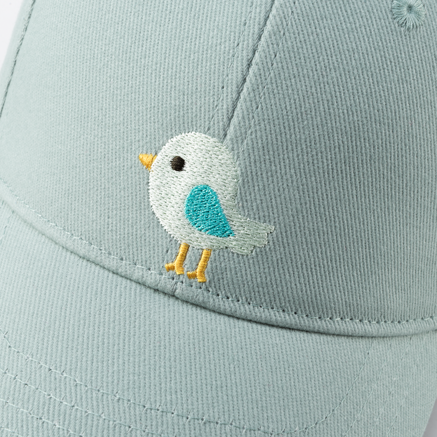 Kids Bird Patch Baseball Cap (Age 3-6/7Y) for Toddler Age/ Little Child, Natural Cotton- Blue