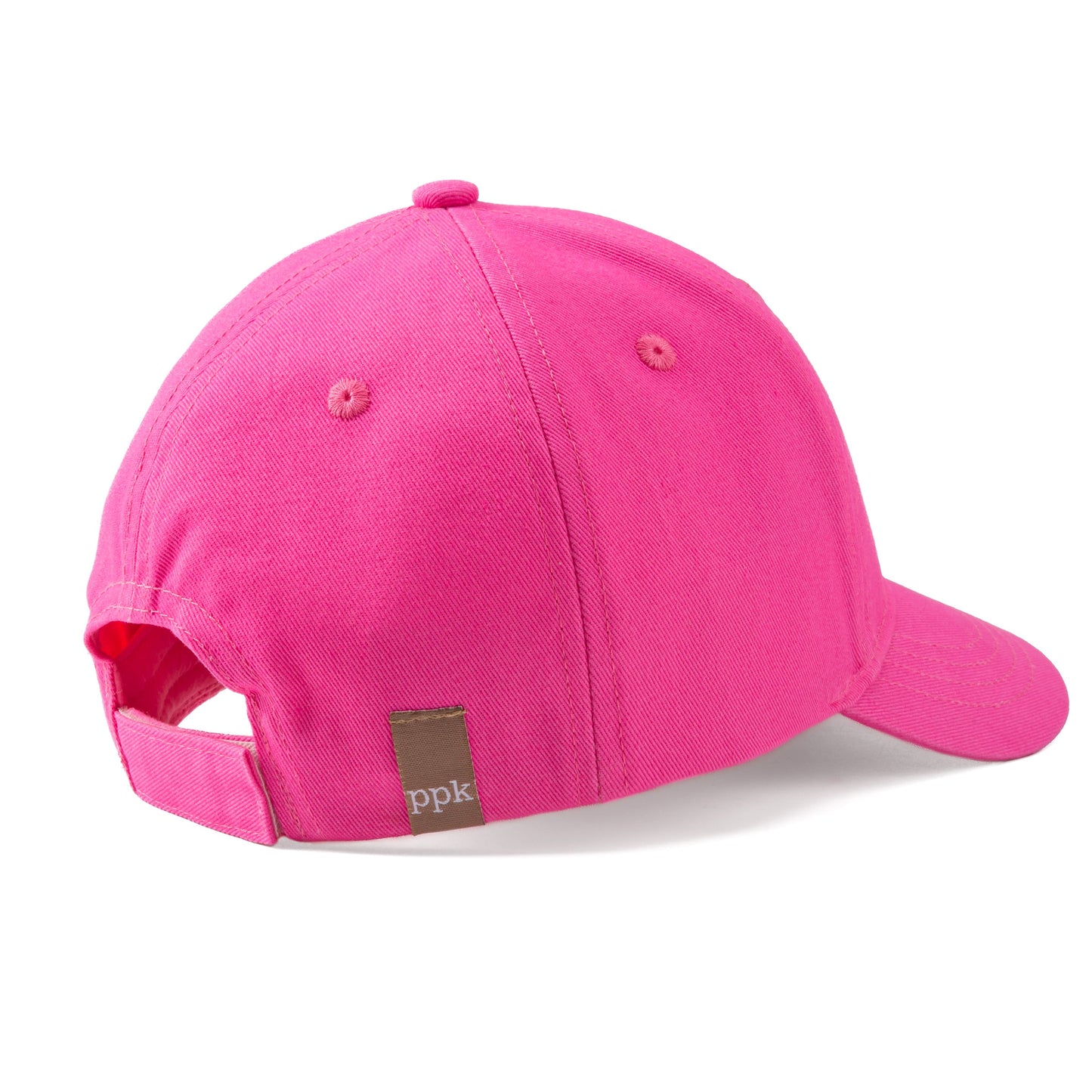 Girls' Hot Pink Baseball Hat- Cotton Fox Patch Cap (3-6/7Years)